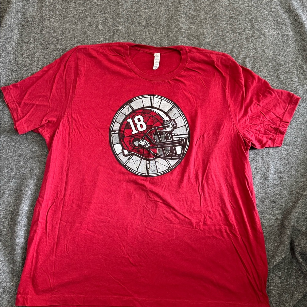 Alabama Bella Canvas Red Short Sleeve Tee with Graphic Design